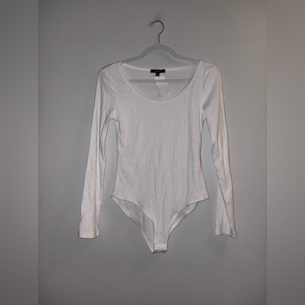 Ambiance | White Ribbed Bodysuit (NWT)